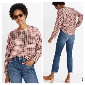 NWT madewell meadow shirt in check
